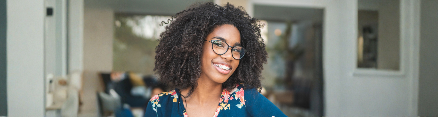 Woman Smiling with Braces Naylor Orthodontics in Maysville, KY and West Union, OH